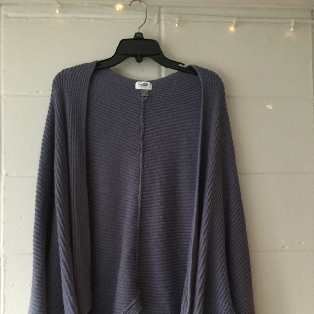 old navy purple knit cardigan